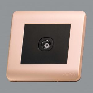 Orange TV Socket Outlet-Gold Matte