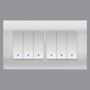 AKOYA Series Switch (1W 6Gang 10A Swi W/Indicator)