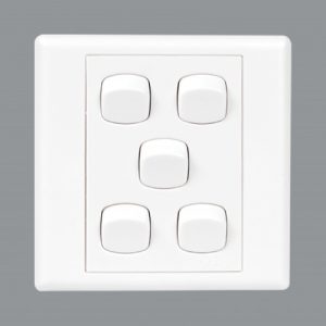 X7 1 Way 5 Gang 10A Switch