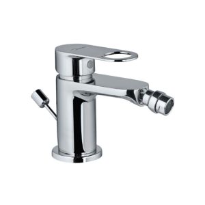 Single Lever 1-Hole Bidet Mixer with Popup Waste System